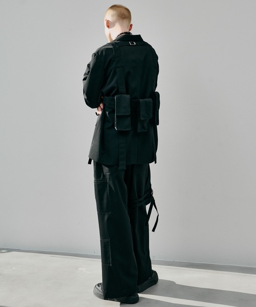 ワイドパンツ カーゴパンツ 入学式 卒業式 AIVER Atelier Made　高密度ギャバフライトパンツ メンズ レディースの画像