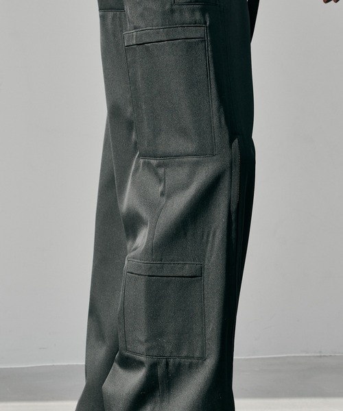 ワイドパンツ カーゴパンツ 入学式 卒業式 AIVER Atelier Made　高密度ギャバフライトパンツ メンズ レディースの画像