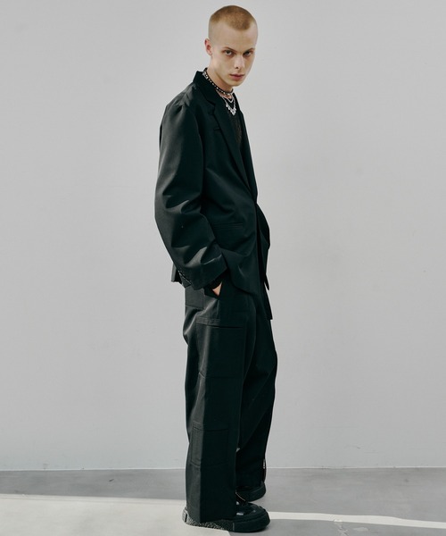 ワイドパンツ カーゴパンツ 入学式 卒業式 AIVER Atelier Made　高密度ギャバフライトパンツ メンズ レディースの画像