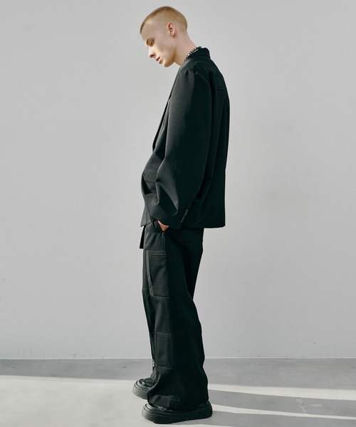 ワイドパンツ カーゴパンツ 入学式 卒業式 AIVER Atelier Made　高密度ギャバフライトパンツ メンズ レディースの画像