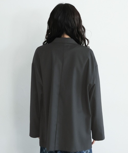 美品　always out of stock スリーレイヤードジャケット　黒 ウールボタンレスジャケット|allureville OFFICIAL SITE