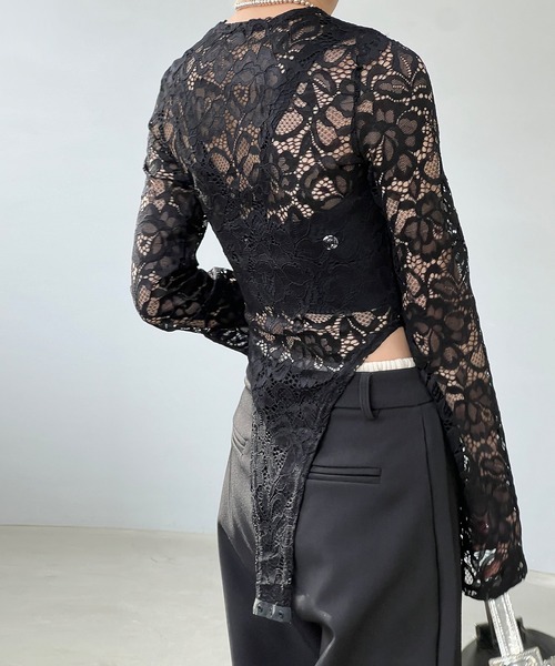 chuclla（チュクラ） 総レース フレアスリーブボディスーツ chw25s032