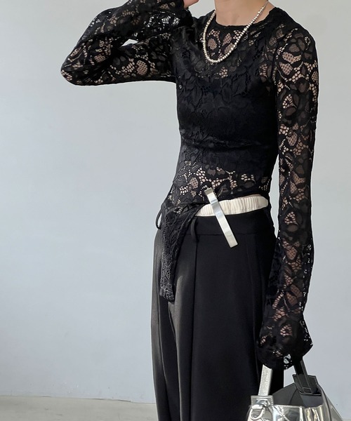 chuclla（チュクラ） 総レース フレアスリーブボディスーツ chw25s032