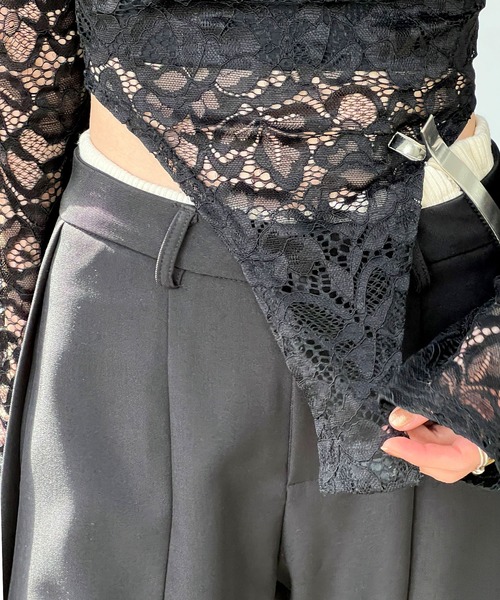 chuclla（チュクラ） 総レース フレアスリーブボディスーツ chw25s032