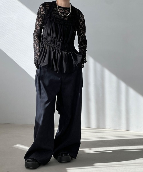 chuclla（チュクラ） 総レース フレアスリーブボディスーツ chw25s032