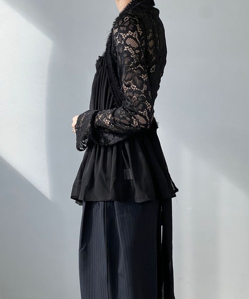 chuclla（チュクラ） 総レース フレアスリーブボディスーツ chw25s032