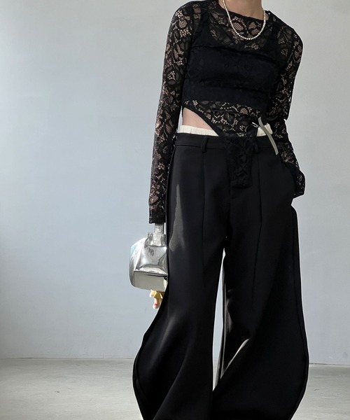 chuclla（チュクラ） 総レース フレアスリーブボディスーツ chw25s032