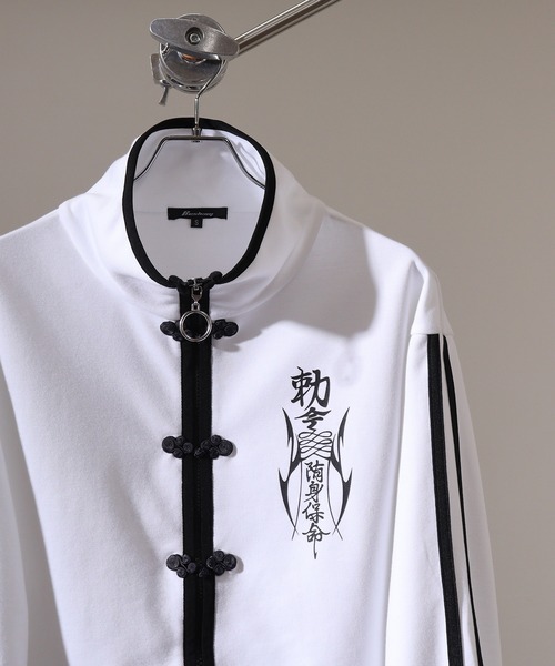 ジップトレーナー BIKE STAR トレーナー スウェット China button full zip