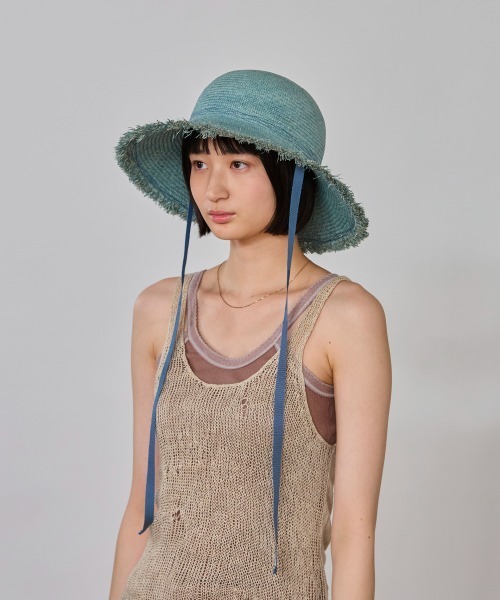 override（オーバーライド） 帽子 ハット LOG COL RAFFIA HAT