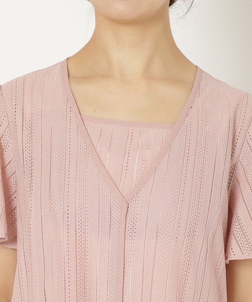 Rose Tiara ローズピンク 半袖 ロングワンピース Rose Tiara ワンピース ナチュラルレースワンピース : ZOZOTOWN