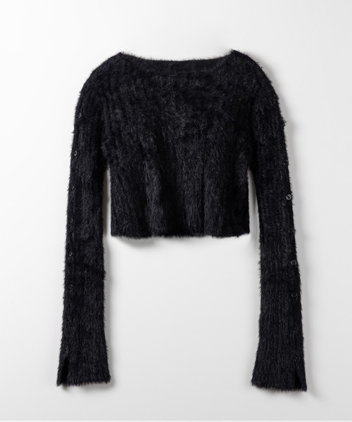 「me+em select」 長袖ニット FREE グレー レディース_画像3