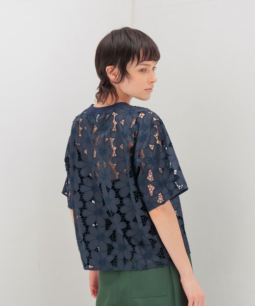 【エルマンノフィレンツェ】レース　リバティ　フラワープリントブラウス イタリア製 BAUM UND PFERDGARTEN tシャツ / MANUELA Flower Lace(フラワー