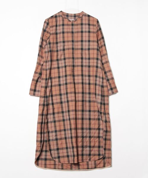 TICCA（ティッカ） チェック柄長袖ワンピース FREE ブラウン