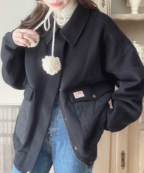 「Java」 ジップアップブルゾン X-LARGE ブラック レディース_画像3