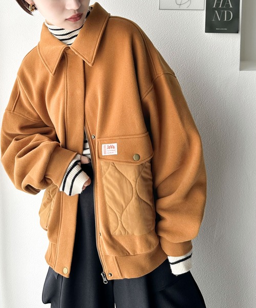 「Java」 ジップアップブルゾン X-LARGE ブラック レディース_画像6