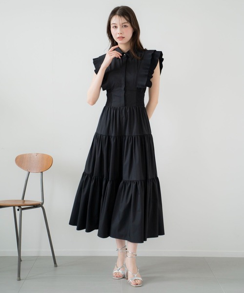 Noela ティアードワンピース チャコールグレー Sサイズ 未使用品 SSサイズあり】ティアードワンピース | ロングワンピース
