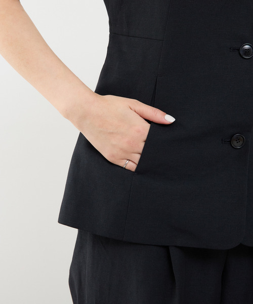 martinique（マルティニーク） ベスト ジレ 平織サマーチェック