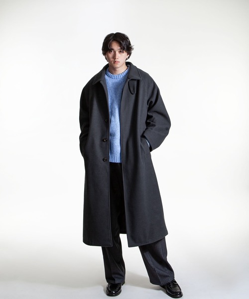 ZIP FIVE -White Line- ステンカラーコート X-LARGE チャコール メンズ