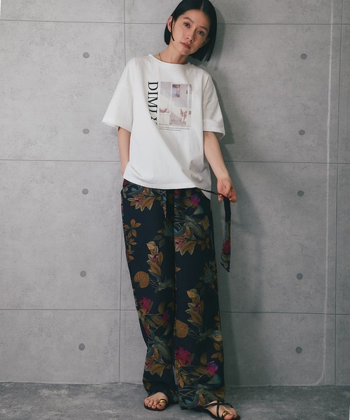 黒 花柄 パンツ　コムコム　値下げ中 パンツ 花柄パンツ レディース メンズ : ZOZOTOWN Yahoo!店
