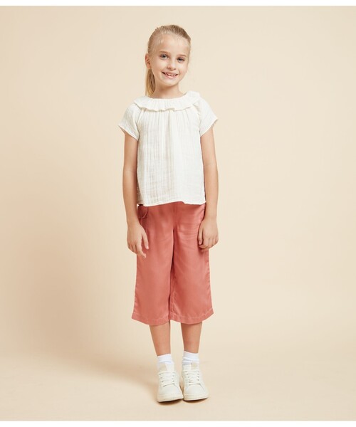 [PETIT BATEAU] [KIDS] короткий рукав блуза 10YEAR розовый Kids 