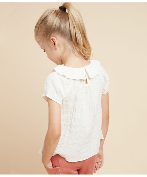 [PETIT BATEAU] [KIDS] короткий рукав блуза 10YEAR розовый Kids 