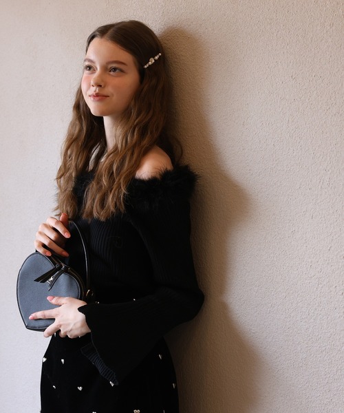 「Seemi. byNICECLAUP」 長袖ニット FREE ブラック レディース_画像4