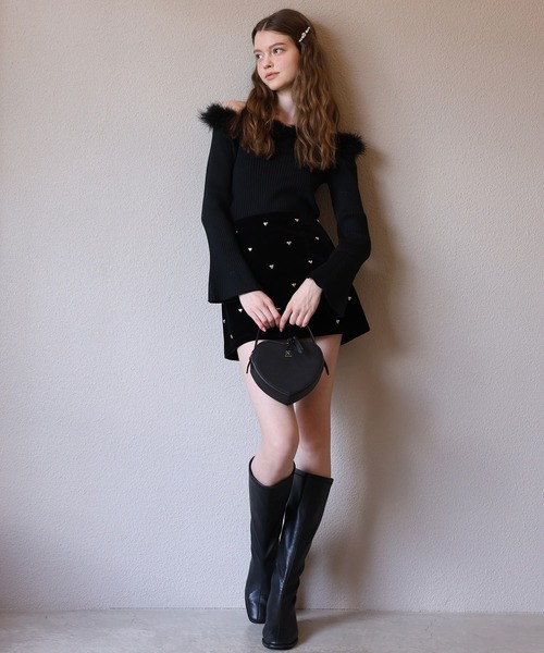 「Seemi. byNICECLAUP」 長袖ニット FREE ブラック レディース_画像9