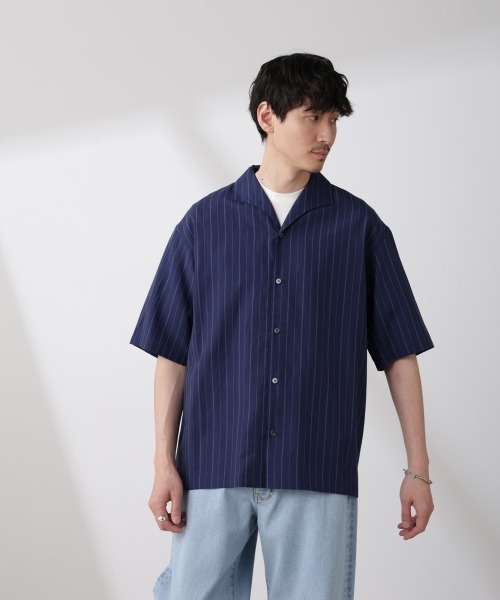 NANO universe（ナノ・ユニバース） シャツ リネンブレンドピン