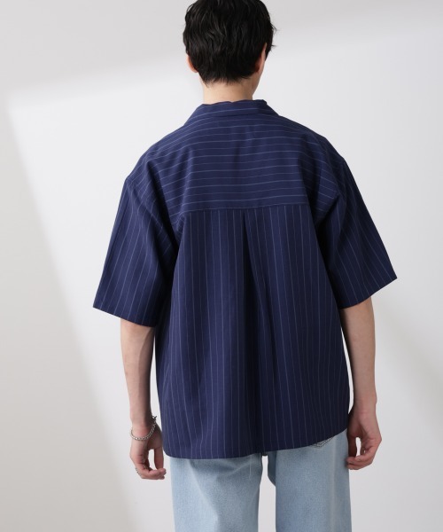 NANO universe（ナノ・ユニバース） シャツ リネンブレンドピン