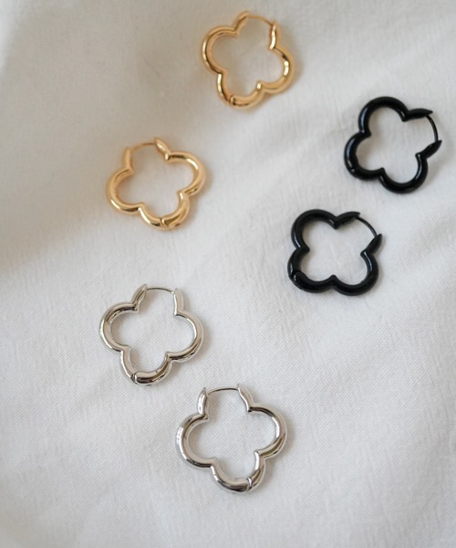 Port（ポート） フープ ピアス 「 」 フラワー シェイプ フープ ピアス