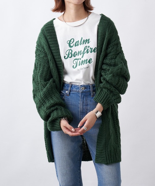 「CIAOPANIC TYPY」 ニットカーディガン ONE SIZE ブルー レディース_画像2