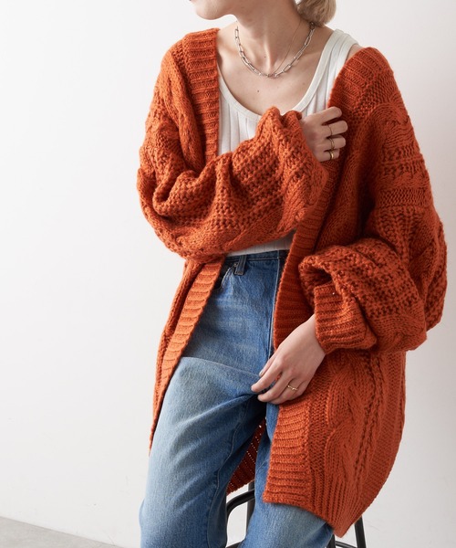 「CIAOPANIC TYPY」 ニットカーディガン ONE SIZE ブルー レディース_画像6