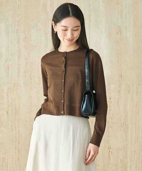 UNFILO カーディガン 「接触冷感/洗える」フロスティコットン