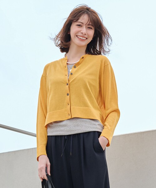 UNFILO カーディガン 「接触冷感/洗える」フロスティコットン