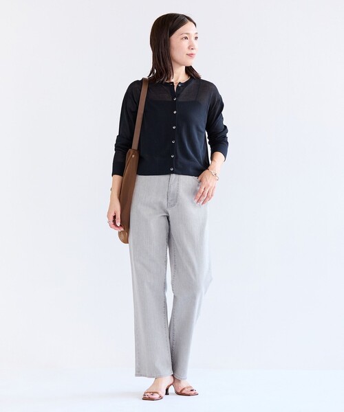 UNFILO カーディガン 「接触冷感/洗える」フロスティコットン