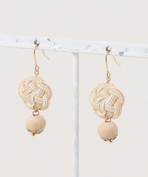 【nachi.】水引ピアス「金×白」 7セット ファセット ミラクル〕純金 ピアス | 高品質 金・プラチナ