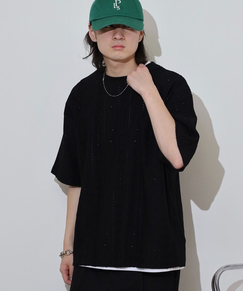 ATELANE（アテレーン） スマホショルダー tシャツ 総柄 ネイティブ