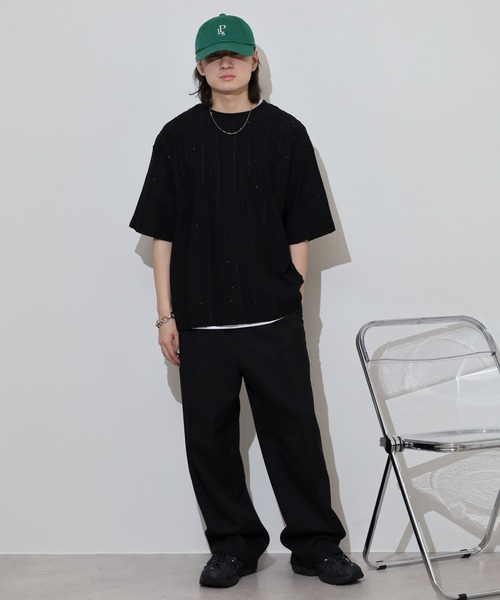 ATELANE（アテレーン） スマホショルダー tシャツ 総柄 ネイティブ