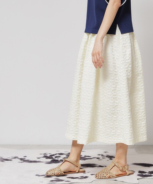 SunaUna（スーナウーナ） スカート 「花柄ジャカード／ふんわり