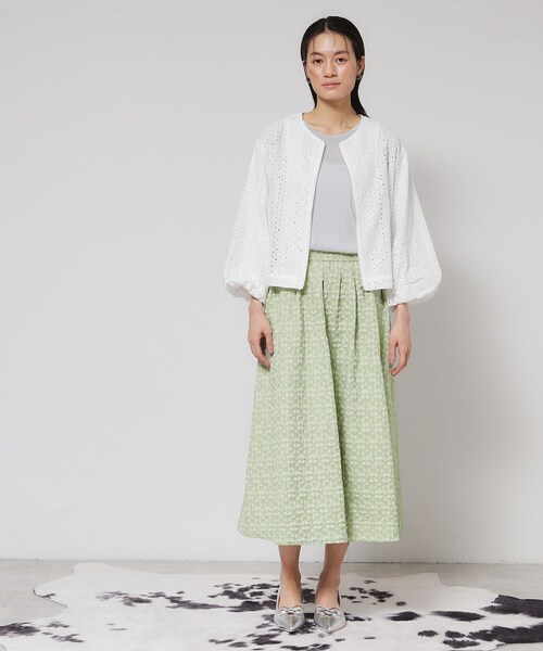 SunaUna（スーナウーナ） スカート 「花柄ジャカード／ふんわり