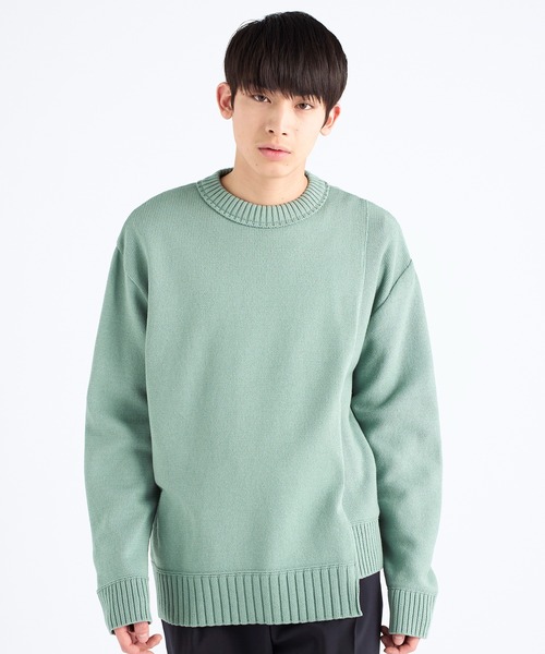 CITY（シティ） 長袖ニット 2 セージグリーン メンズ : ZOZOTOWN Yahoo