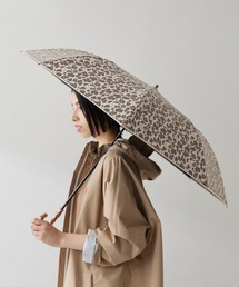 新品未使用　ウィムガゼット　晴雨兼用折り畳み傘　グレー×ゼブラ Whim Gazette 折りたたみ傘 「晴雨兼用」レオパード楽折り傘