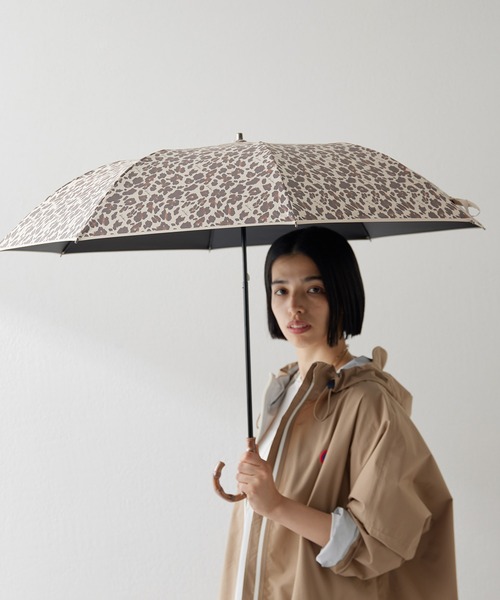 Whim Gazette 折りたたみ傘 「晴雨兼用」レオパード楽折り傘
