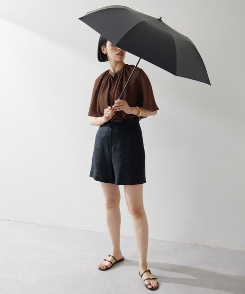 新品未使用 ウィムガゼット 晴雨兼用折り畳み傘 グレー×ゼブラ