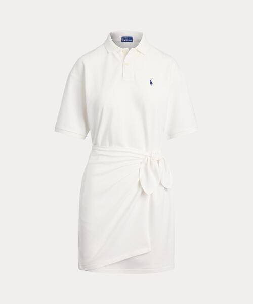 POLO RALPH LAUREN シャツワンピース ピケ Polo ラップ ミニ