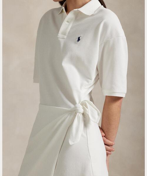 POLO RALPH LAUREN シャツワンピース ピケ Polo ラップ ミニ