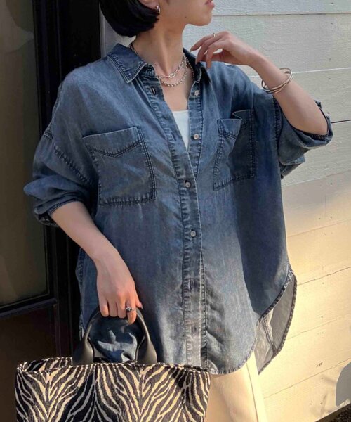 jena espace merveilleux テンセルデニムシャツ テンセルデニムシャツ | Jena espace merveilleux(ジェナ
