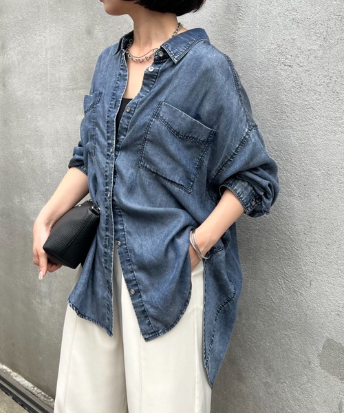 大人気jenaテンセルデニムシャツ Jena espace merveilleux｜【大人気リバイバル】【オール