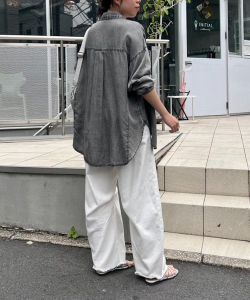 ブラウス シャツ コットンテンセル デニムシャツ レディース Jena espace merveilleux ブラウス シャツ 「オールシーズン可能