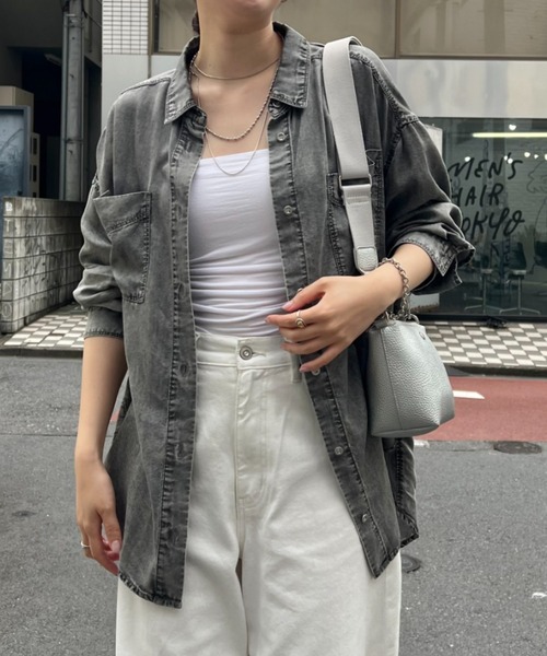 ブラウス シャツ テンセル デニムシャツ レディース Jena espace merveilleux ブラウス シャツ 「オールシーズン可能